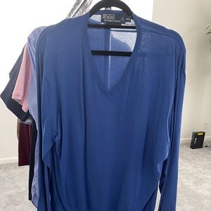 Polo Ralph Lauren blue Fine cotton sweater size xxl